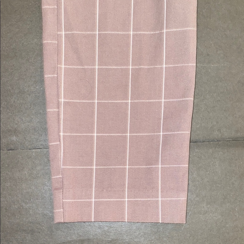 A New Day Size 4 Women's Checkered Trousers - Mauve and White - Picture 9 of 12